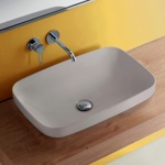 Kerasan Tribeca Раковина встраиваемая/накладная 60х38см, без отверстия под смеситель, цвет: Grigio matt- фото