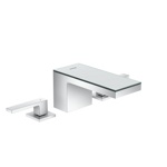 Axor MyEdition Смеситель для раковины, на 3 отв., излив 200мм, со сливным гарнитуром, цвет: хром/зеркальное стекло- фото