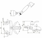 Смеситель для ванны Bugnatese Lem 1902- фото2