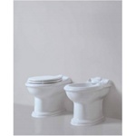 AZZURRA JUBILAEUM биде напольное 59*40см с 3 отв под смеситель, цвет белый с креплением к полу- фото2