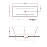 Gruppo Treesse Viva Ванна отдельностоящая овальная 165х70х60 см из искусственного камня, цвет белый- фото4