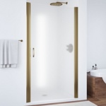 Душевая дверь в нишу Vegas Glass EP 90 05 10 профиль бронза, стекло сатин- фото