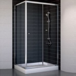 Душевая Кабина Vegas ZP+ZPV (knob)  110х90 профиль:белый стекло: прозрачное- фото