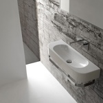 Раковина подвесная 70x27 Globo Forty3 SCT70.BI - фото