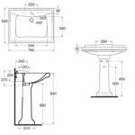 Azzurra Giunone GIU200/ALZA Раковина подвесная - фото2