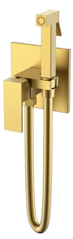Смеситель гигиенический Boheme Qubic Matt Gold 477-MG- фото
