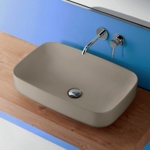 Kerasan Tribeca Раковина накладная 70х43см, без отв. под смеситель, цвет: Nocciola- фото