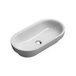 GSI Sand Раковина накладная/врезная сверху без перелива 60х38х14см, цвет белый- фото