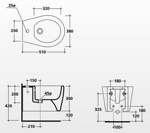 Биде подвесное Galassia Midas 9906- фото3