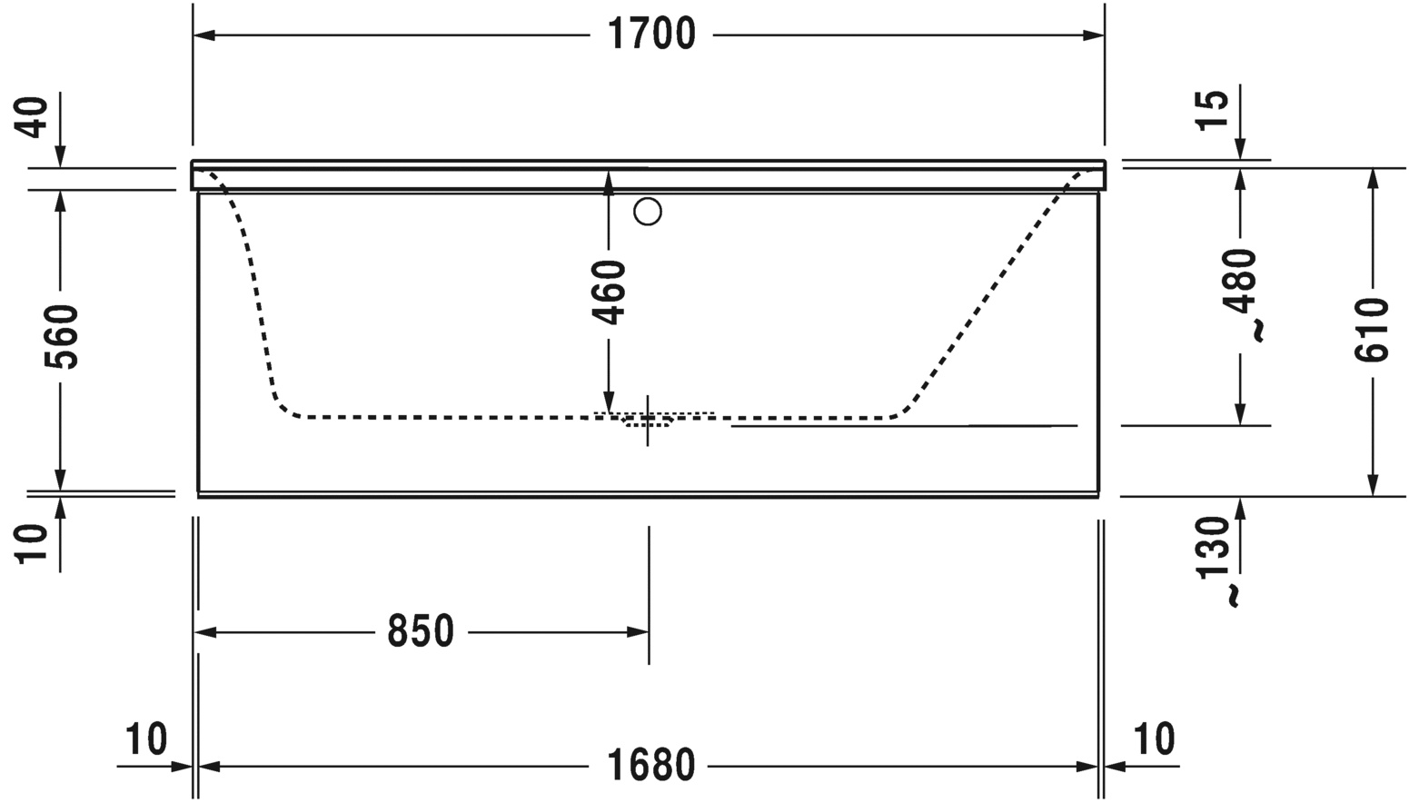   Duravit P3 Comforts 700374 170x70