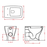 Artceram Jazz  JZ03bi Унитаз приставной 54x36 см c креплением.- фото2