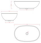 ARTceram LA CIOTOLA Раковина накладная 70х44 см, без отв под смеситель, без слива перелива, цвет белый- фото3