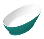 Ванна из камня Radostone Adriana Stone Surface 1700 х 805 х 580 мм зелёно-белая матовая- фото