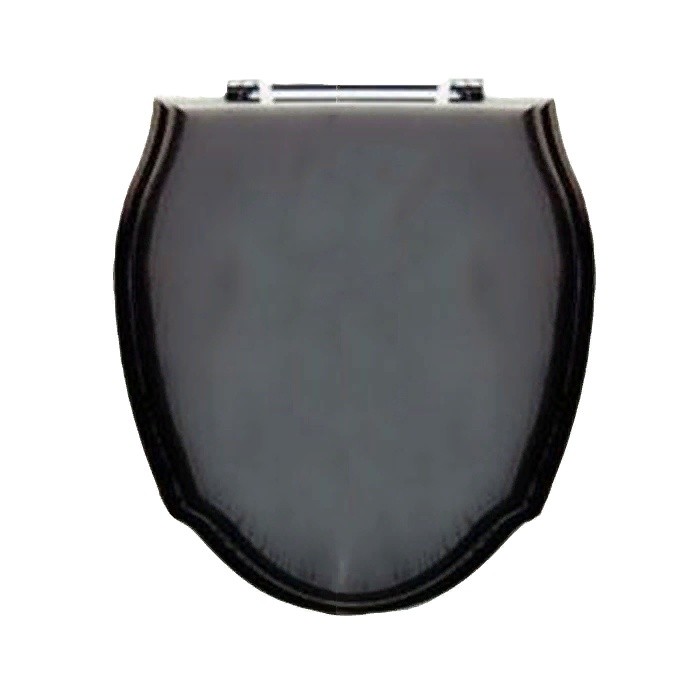 Devon&Devon Westminster Сиденье для унитаза из мдф, цвет: deep black/петли хром (микролифт)- фото
