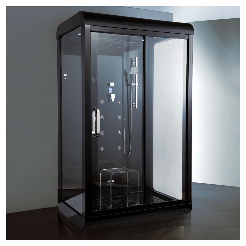 Гидромассажная  кабина DZ1003 F12  120х90х223 см ЧЕРНОЕ СТЕКЛО- фото