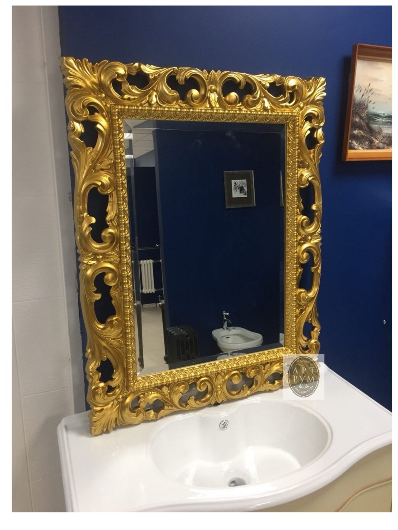 Зеркало прямоугольное Boheme, золото, 97х70 ППУ