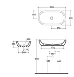 Раковина накладная Galassia Midas 5234- фото3