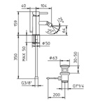 Palazzani Idrotech смеситель для биде хром- фото2