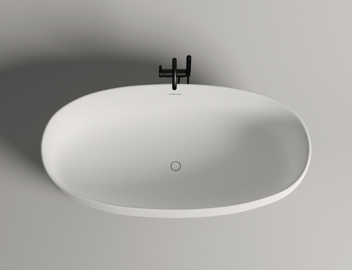 Ванна из камня Salini Luce 1700х850х580мм S-Stone матовая