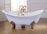 Ванна чугунная RECOR Antique 180x77 с бронзовыми ногами- фото