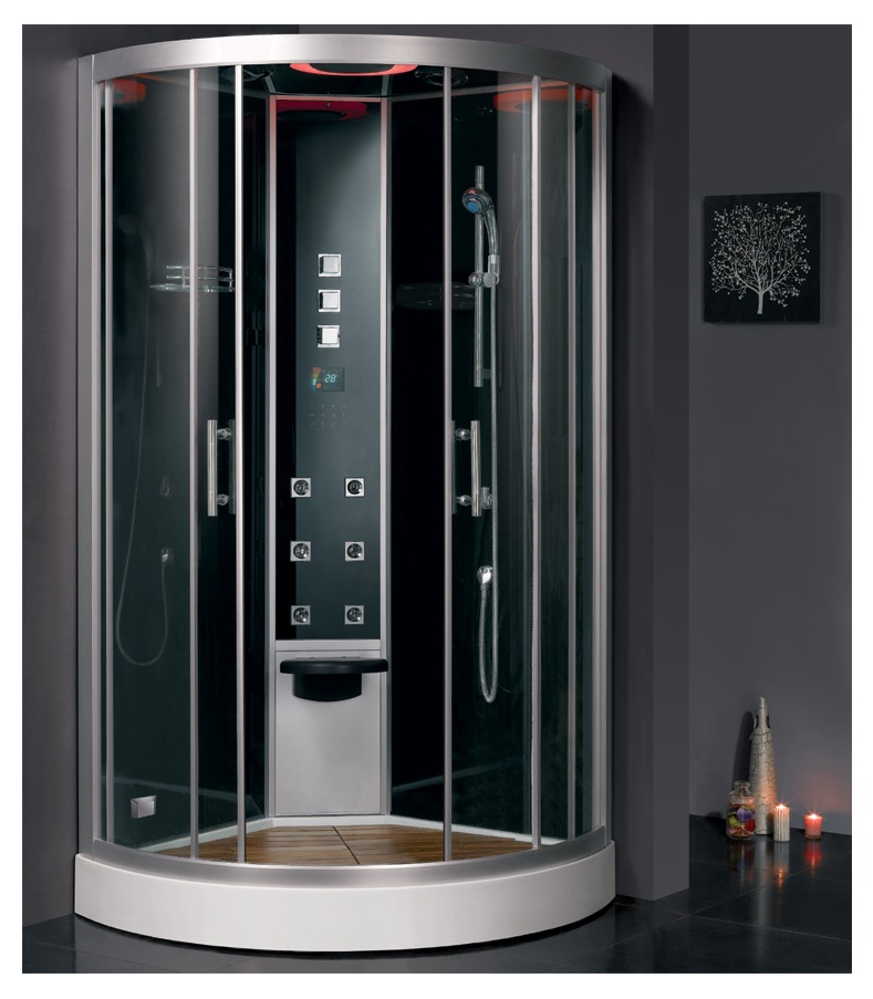 Гидромассажная кабина с турецкой баней EAGO DZ949F8 1000х1000+ТЕРМОСТАТ- фото