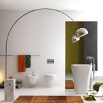 Kerasan Aquatech Раковина 60 см, без отв., с креплением и сифоном, цвет: белый- фото