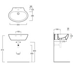 Раковина накладная или подвесная Simas LFT Spazio LFT24 - фото2