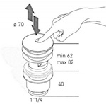 СЛИВ ДЛЯ РАКОВИНЫ MIGLIORE ML.RIC-10.121 ПОД ПЕРЕЛИВ С КЕРАМ. КЛАПАНОМ- фото2