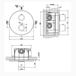 Gessi Goccia Встраиваемый термостатический смеситель, подключение на 3/4”, цвет: черный- фото2
