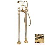 Palazzani Adams Color смеситель для отдельностоящей ванны золото/сваровски- фото