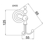 Крючок двойной Boheme Brilliante 10435- фото2
