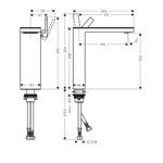 Axor MyEdition Смеситель для раковины, на 1 отв., излив 245мм, со сливным гарнитуром, цвет: хром/черный орех- фото2