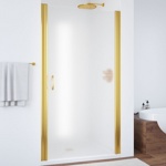 Душевая дверь в нишу Vegas Glass EP 95 09 10 профиль золото, стекло сатин- фото