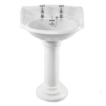 Раковина Sanitan BELGRAVIA 635x490 мм, гладкий пьедестал- фото