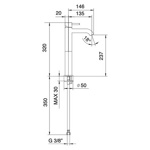 Palazzani Digit высокий смеситель для раковины, золото- фото2