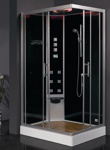 Гидромассажная кабина  EAGO DZ954 F8 1000*800*2360мм  левая ЧЕРНОЕ СТЕКЛО- фото