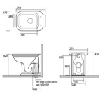 Унитаз приставной Kerasan Waldorf 55см - фото3
