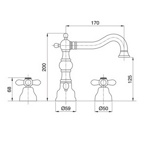 Смеситель для ум-ка Bugnatese Princeton Plus 8012- фото2