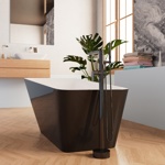 Ванна Frank F6106 White/Black отдельностоящая.- фото3