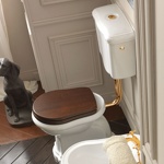 Унитаз Kerasan Retro 1010 с низким бачком в комплекте (золото)- фото3