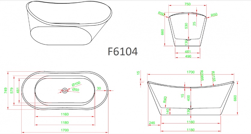  Frank F6104 White .