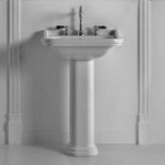 Раковина Kerasan Waldorf 4140 на керамической колонне 4170- фото