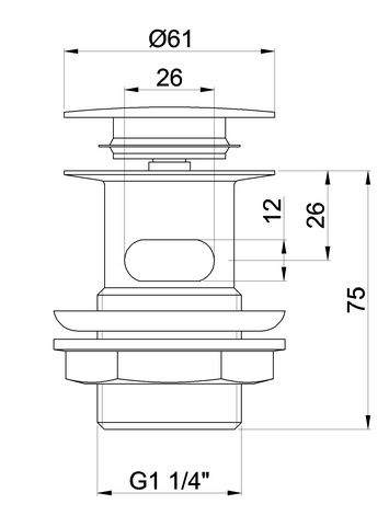 Донный клапан для ум-ка Burlington Riviera W11 GOLD золото- фото2
