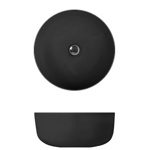 Kerasan Nolita Раковина чаша d 40 h 15см,, без отв под смеситель, цвет черный матовый- фото