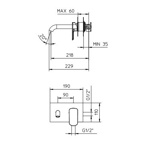 Palazzani Mis Color встроенный смеситель для раковины, золото- фото2