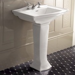 Devon&Devon Westminster Раковина 53.5х38.5 см, 1 отв., на пьедестале, цвет: белый- фото