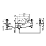 Palazzani Adams врезной смеситель для ванны с душевым гарнитуром хром- фото2