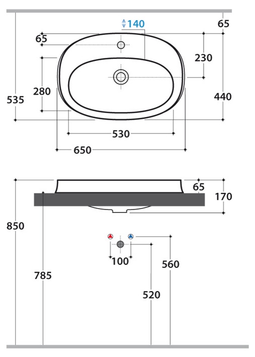   65x44 Globo Affetto AF066.BI 