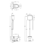 Simas Arcade AR801/811 Унитаз напольный с высокой трубой/ золото- фото2