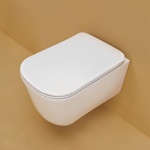 Kerasan Tribeca Унитаз подвесной 55см БЕЗОБОДКОВЫЙ, c креплением WB9N, цвет: белый матовый- фото